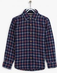 Flying Machine Navy Blue Regular Fit Casual Shirt boys