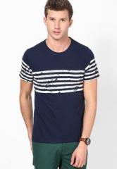 Flying Machine Navy Blue Round Neck T Shirt men