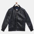 Flying Machine Navy Blue Solid Bomber Boys