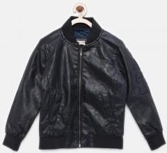 Flying Machine Navy Blue Solid Bomber boys