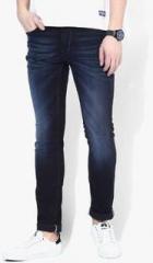 Flying Machine Navy Blue Solid Low Rise Skinny Fit Jeans men