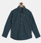 Flying Machine Navy Printed Casual Shirt Boys