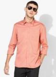 Flying Machine Orange Solid Regular Fit Casual Shirt men