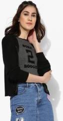 Forever 21 Black Solid Hoodie women