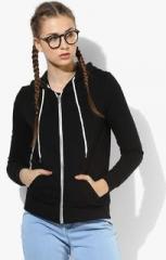 Forever 21 Black Solid Sweat Jacket women