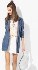 Forever 21 Blue Solid Summer Jacket women