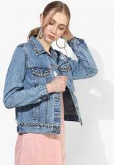 Forever 21 Blue Washed Winter Jacket women