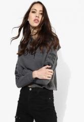 Forever 21 Charcoal Grey Graphic Hoodie women