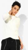 Forever 21 Cream Solid Sweater Women