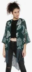 Forever 21 Green Printed Shrug women