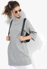 Forever 21 Grey Melange Solid Tunic women