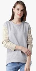 Forever 21 Grey Solid Sweatshirt women