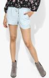 Forever 21 Light Blue Solid Shorts women