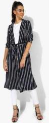 Forever 21 Navy Blue Striped Shrug women