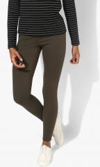 Forever 21 Olive Solid Leggings women