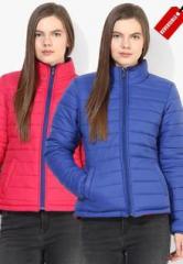 Fort Collins Blue Solid Winter Jacket women