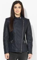 Fort Collins Navy Blue Solid Winter Jacket women