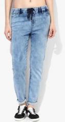 Fox Light Blue Washed Jeggings women