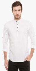 Freehand White Solid Kurta men