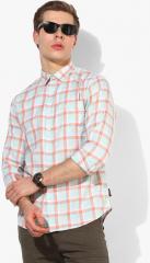 French Connection Green Regular Fit Checked Casual Shirt men