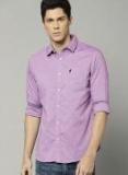 French Connection Purple Slim Fit Solid Casual Shirt men