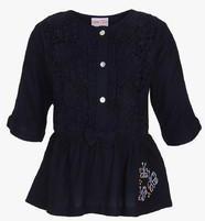 Fs Mini Klub Navy Blue Casual Top girls