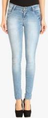 Fungus Blue Mid Rise Slim Jeans women