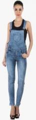 Fungus Blue Solid Dungaree women