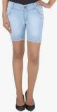 Fungus Light Blue Washed Shorts women