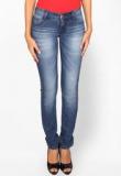 Fungus Solid Blue Jeans Women