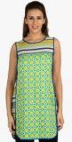 Fusion Beats Green Printed Tunic women