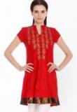 Fusion Beats Red Printed Tunic women