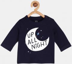 GAP Baby Boys' Navy Blue Printed T Shirt