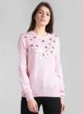 GAP Women Embellished Long Sleeve Sweater