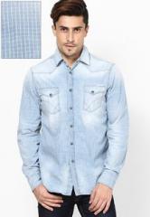 Gas Blue Kant Casual Shirt men