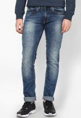 Gas Blue Skinny Fit Jeans men