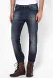 Gas Blue Washed Regular Fit Jeans Men