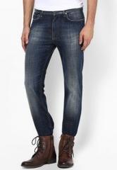 Gas Blue Washed Regular Fit Jeans men