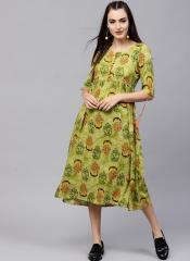 Gerua Green Printed Shift Dress women