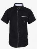 Gini & Jony Black Regular Fit Casual Shirt boys