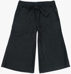 Gini And Jony Black Regular Fit Solid Culottes girls