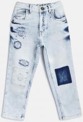 Gini And Jony Blue Slim Fit Mid Rise Jeans boys