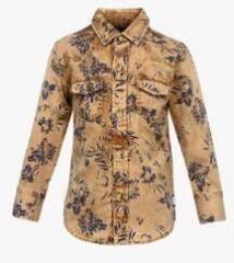 Gini & Jony Khaki Regular Fit Casual Shirt boys