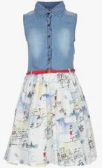 Gini & Jony Light Blue Casual Dress girls