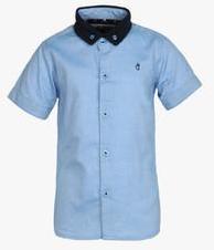 Gini & Jony Light Blue Casual Shirt boys