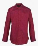 Gini & Jony Maroon Regular Fit Casual Shirt boys