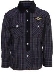 Gini & Jony Navy Blue Casual Shirt boys