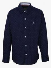 Gini And Jony Navy Blue Regular Fit Casual Shirt boys