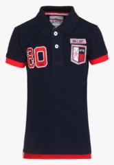 Gini & Jony Navy Blue Regular Fit Polo Shirt boys