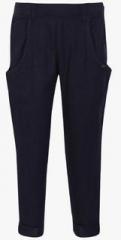 Gini And Jony Navy Blue Regular Fit Trouser girls